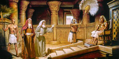 Aronne e Mosè davanti al faraone