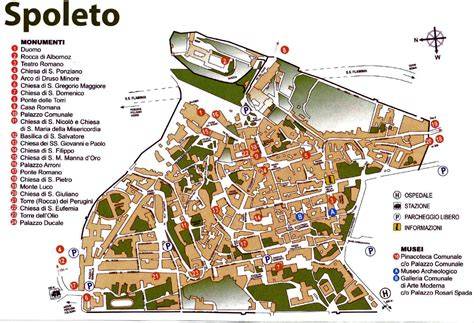 Mappa di Spoleto con posizione attività