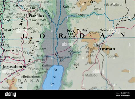 Gerico e Mar Morto mappa altimetrica