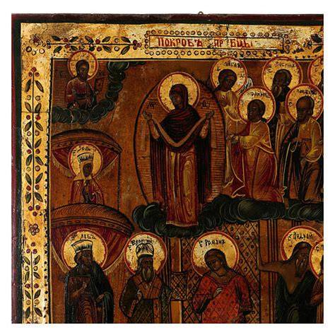 Icona Pokrov protezione Madre di Dio