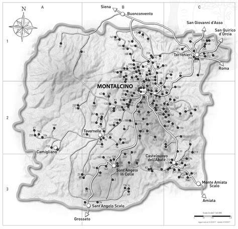 Mappe delle sottozone di Montalcino