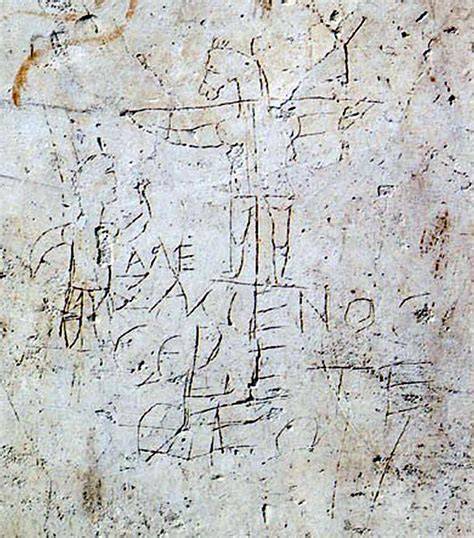 Graffito romano con crocifissione