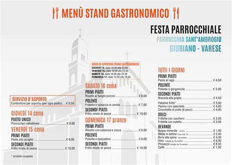 Stand gastronomico festa parrocchiale