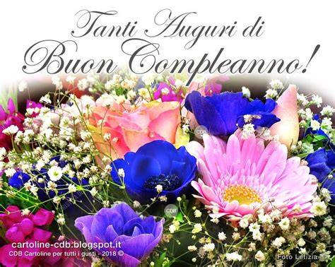 Cartolina floreale con auguri per Cetty