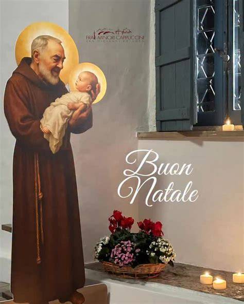 Padre Pio nel convento durante Natale