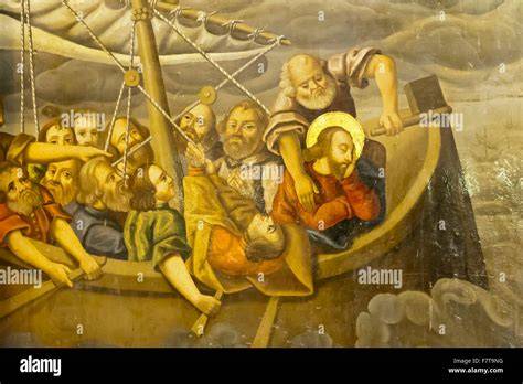 Gesù sulla barca durante la tempesta