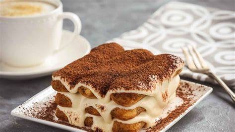 Dolci tradizionali italiani tiramisù panna cotta
