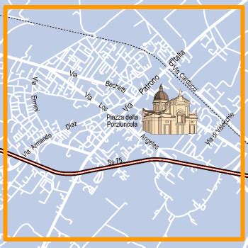 Mappa per raggiungere Santa Maria degli Angeli