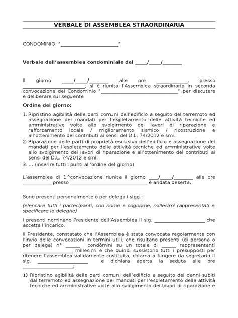 Verbale storico di assemblea parrocchiale