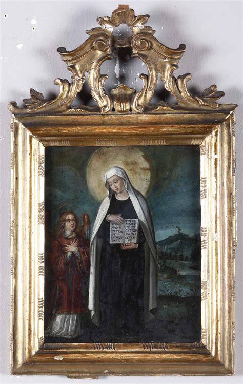 Santa Francesca Romana con angelo custode