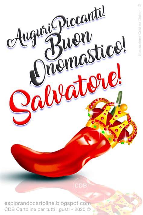 Cartolina di buon onomastico Salvatore