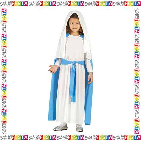 Costume da Madonna bianco azzurro bambina