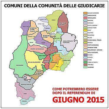 Cartina pastorale delle Valli Giudicarie