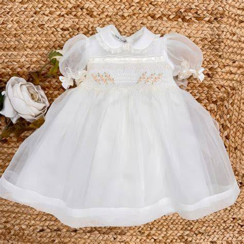 Abito battesimo bimba in organza di seta