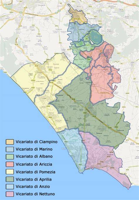 Mappa della Diocesi di Albano