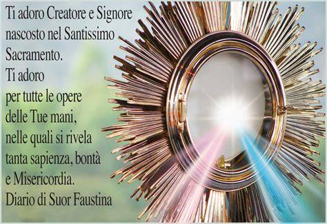 Adorazione eucaristica davanti al Santissimo Sacramento