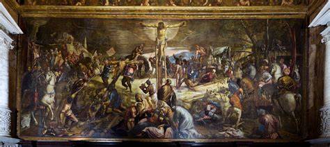 Crocifissione di Tintoretto nella Sala dell’Albergo