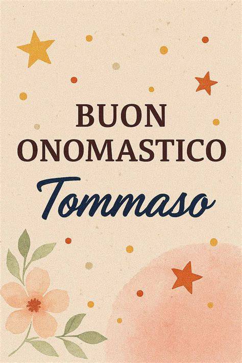 Immagine buon onomastico San Tommaso