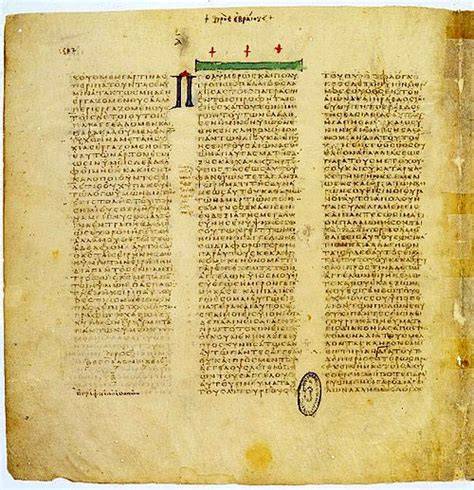 Codex Vaticanus pagina greca biblica
