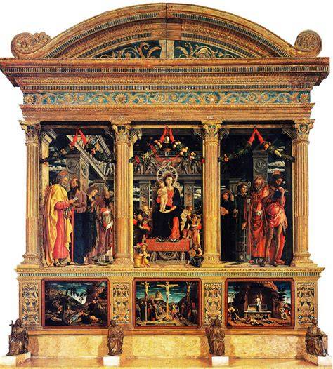 Predella Pala San Zeno schema prospettico