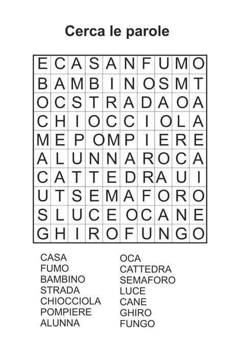 Crucipuzzle con parole bibliche nascoste