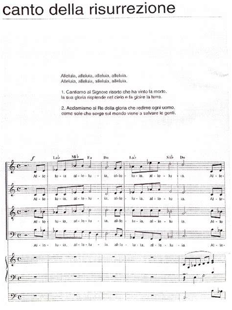 Spartito canto della Resurrezione