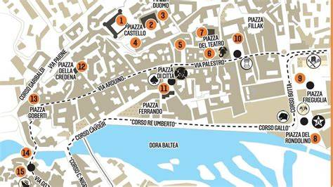 mappa centro storico di Ivrea