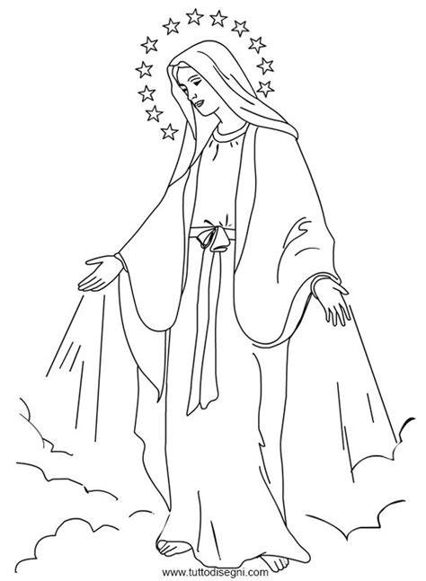 Vergine Maria Immacolata da colorare