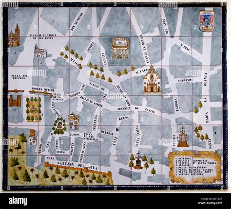 Mappa del centro storico di Siviglia