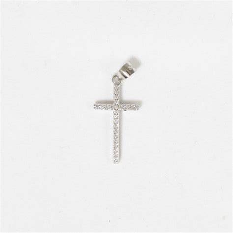 crocifisso Swarovski con cristalli trasparenti