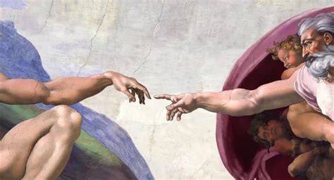 Creazione dell’uomo nella Cappella Sistina