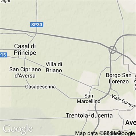 Mappa di Villa di Briano e santuario