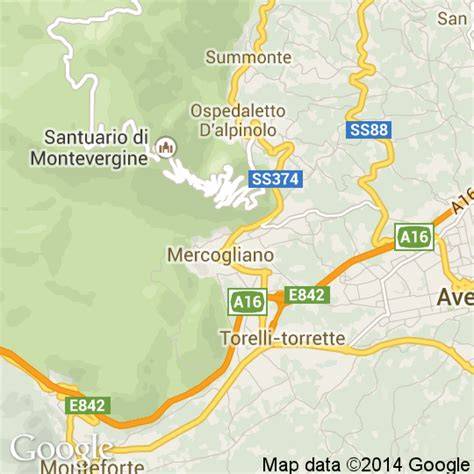 Mappa Caserta Mercogliano Montevergine