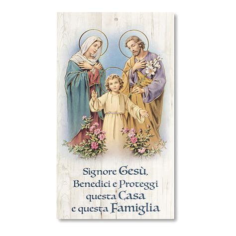 Immaginetta Sacra Famiglia benedizione casa