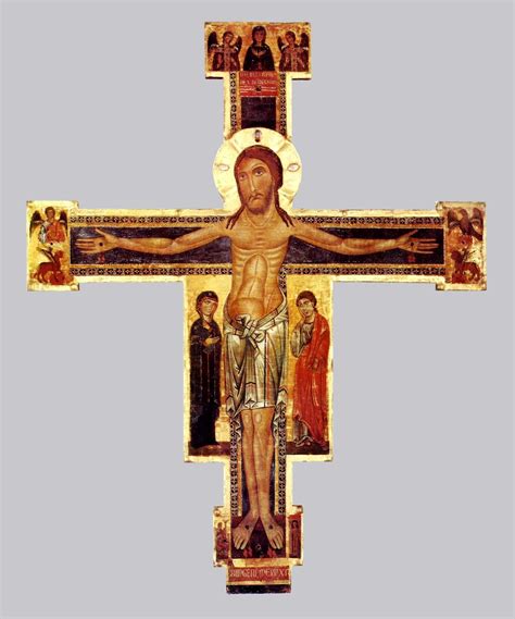 croce dipinta medievale con predella