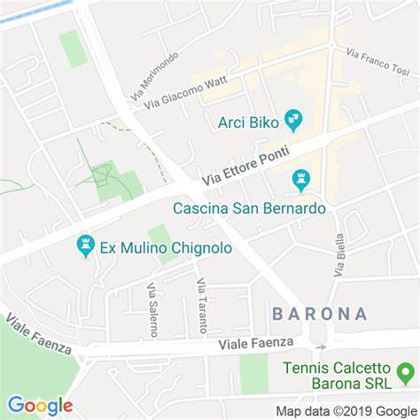 Via Santa Rita da Cascia Novara mappa