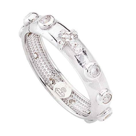 Anello rosario Amen argento croce zirconi
