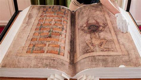 Codex Gigas aperto con dimensioni