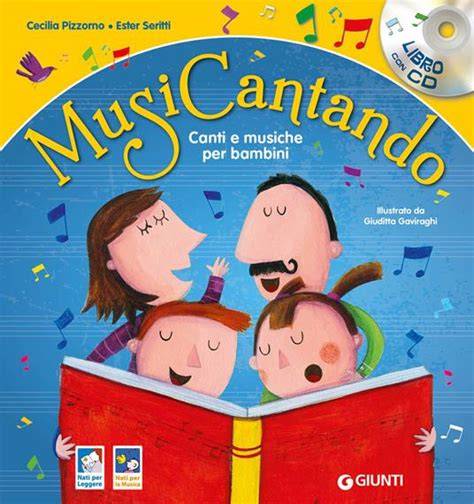 Copertina colorata libro canti bambini
