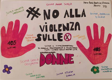 Studenti a scuola contro violenza donne