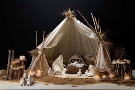 Piccolo presepe fai da te con capanna e culla