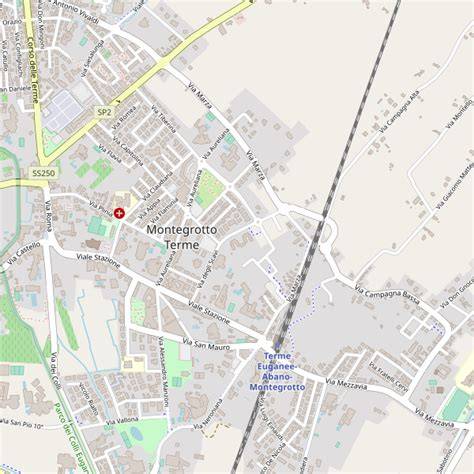 mappa del centro di Montegrotto Terme