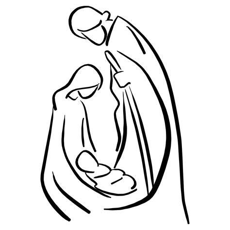 Disegno Natività color seppia