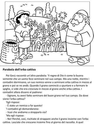 Disegni catechismo parabole evangeliche bambini