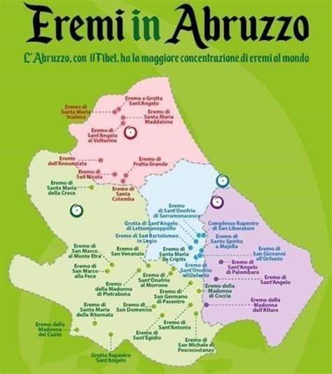 Mappa degli eremi d’Abruzzo