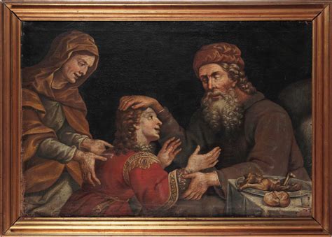 Isacco benedice Giacobbe con pelli animali