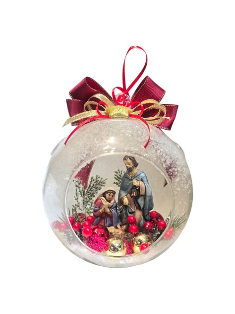 Sfera trasparente con mini Natività