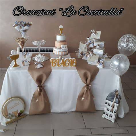 ricevimento cresima tavolo decorato