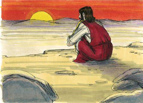 Gesù nel deserto durante la Quaresima