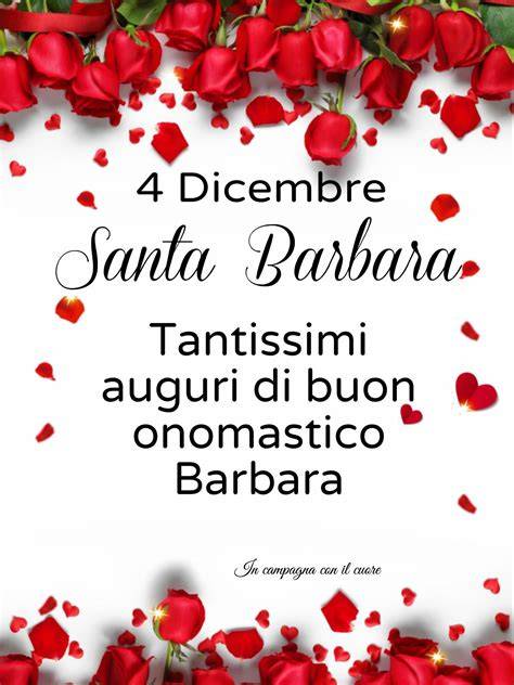 Santa Barbara auguri 4 dicembre